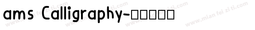 ams Calligraphy字体转换
